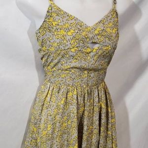 Yellow and Gray Lucca Couture Sun Dress Size M